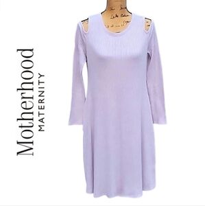 Motherhood Maternity Cold Shoulder Ribbed Dress